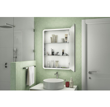 Spegelskåp FOCCO Mia grå matt 60x70x11,5 cm LED IP 44