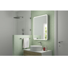 Spegelskåp FOCCO Mia grå matt 60x70x11,5 cm LED IP 44