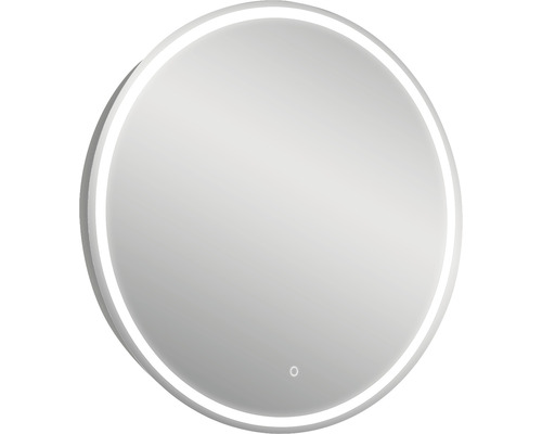 Spegel LED Mia silver rund Ø80cm