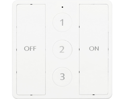 Strömbrytare med tre knappar och på-av-funktion
