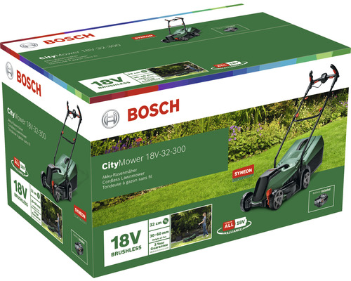 Förpackning för Bosch CityMower 18V-32-300 sladdlös gräsklippare