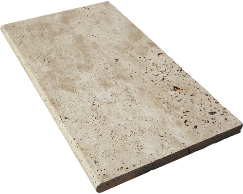 Poolsarg FLAIRSTONE Roma kantsten beige en rundad långsida 61 x 35 x 3 cm