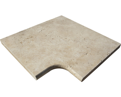 Poolsarg FLAIRSTONE Roma hörn beige rundat innerhörn 48 x 48 x 3 cm