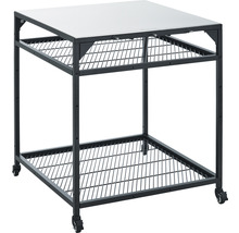 Pizzabord OONI stor version 80x80x90 cm rostfritt stål svart robust två höjdjusterbara hyllor med integrerade krokar-thumb-1 Pizzabord OONI stor version 80x80x90 cm rostfritt stål svart robust två höjdjusterbara hyllor med integrerade krokar-thumb-1