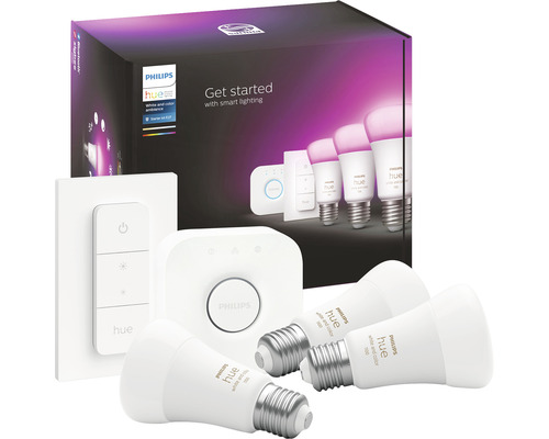 Startset PHILIPS Hue White & Color Ambiance 9W 3 ljuskällor + bridge + 2 switch Startset PHILIPS Hue White & Color Ambiance 9W 3 ljuskällor + bridge + 2 switch
