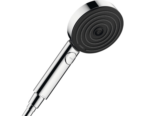 Handbrause hansgrohe Pulsify S 105 3jet Relaxation rund Ø 105 mm chrom 24110000 Handdusch med omkopplingsknapp för olika stråltyper