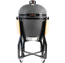 Keramisk grill på hjul med sidobord