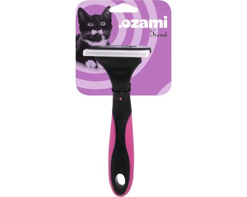 Kattborste OZAMI Furmaster medium kort päls 65 tänder lila/svart