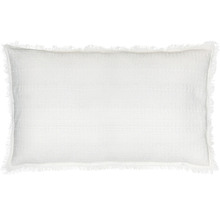 Rektangulär prydnadskudde med fransar