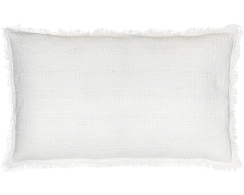 Kudde UNIQUE LIVING Boaz ivory 40x60cm Rektangulär prydnadskudde med fransar