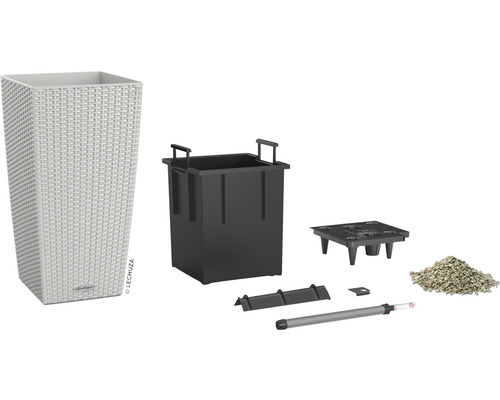 Blomkruka med bevattningssystem och tillbehör