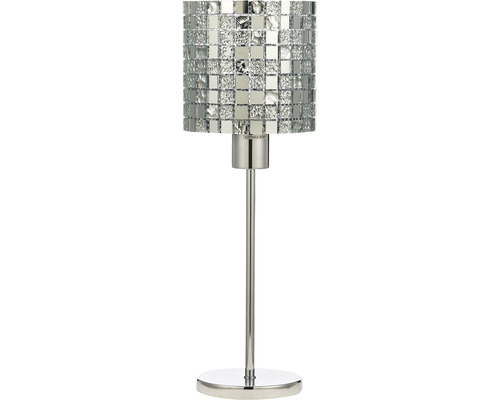Bordslampa ORIVA Spegelmosaik E27 krom Ø 160mm
