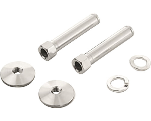 Fästmaterialset med skruvar, muttrar och brickor