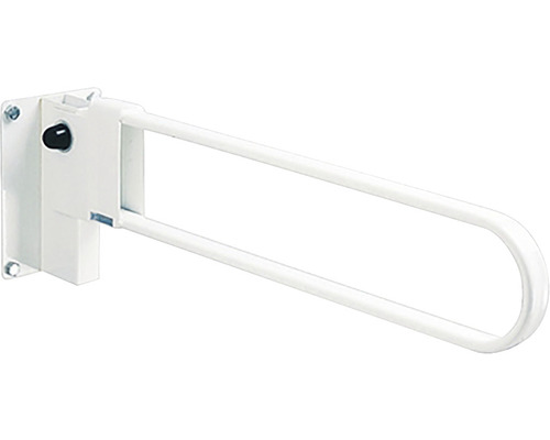 WC-armstöd IFÖ Support 98058 för väggmontage vit blank metall 820 mm 7972792 Hopfällbart stödhandtag för badrum