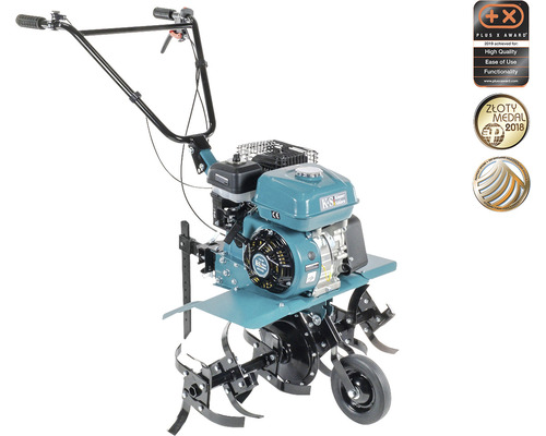 Motorhacka med hjul och utmärkelser