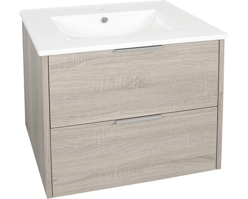 Tvättställsskåp med två lådor och tvättställsskål