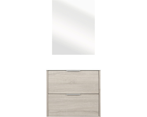 Skoskåp med två fack och spegel