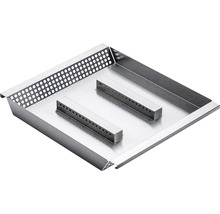Grilltråg i rostfritt stål med perforerade element