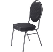 Stol med metallram och vadderad sits och ryggstöd