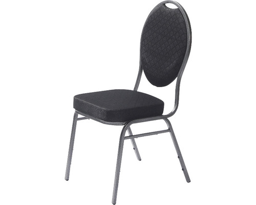 Stol med metallram och vadderad sits och ryggstöd