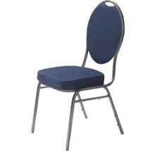 Stol med klädsel och metallram