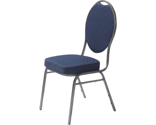 Stol med klädsel och metallram