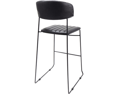 Barstol med ryggstöd och metallram