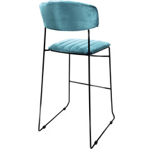 Barstol med klädsel och metallram