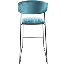 Barstol med tygklädsel och metallram