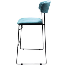 Barstol med metallram och vadderad sits