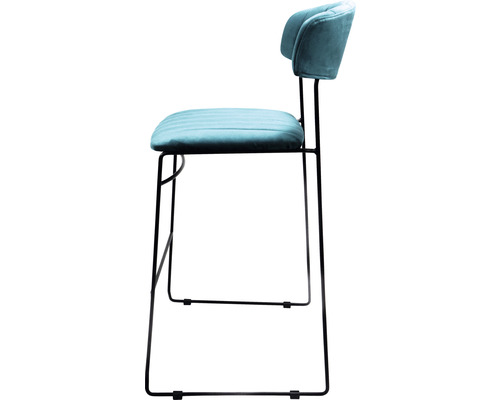 Barstol med metallram och vadderad sits