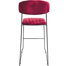 Barstol med ryggstöd och sammetsklädsel