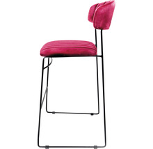 Barstol med ryggstöd och metallram