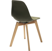 Stol med sittskal och träben