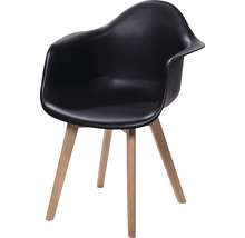 Svart stol med träben