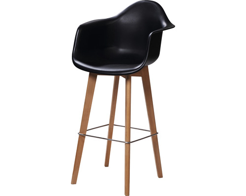 Barstol med träben och armstöd