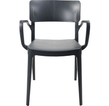 Stol i plast med armstöd