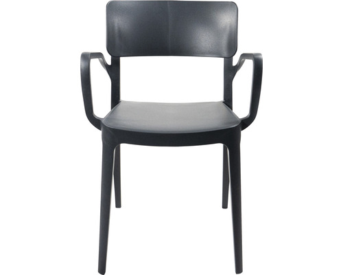 Stol i plast med armstöd