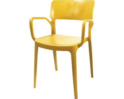 Stapelstol med armstöd VEBA Wing 82x54x55cm plast gul