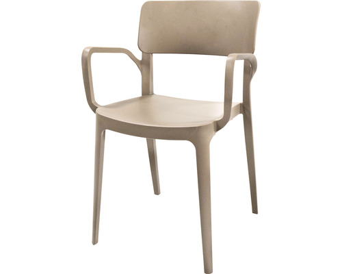 Stapelstol med armstöd VEBA Wing 82x54x55cm plast beige