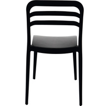 Svart stol med ryggstöd