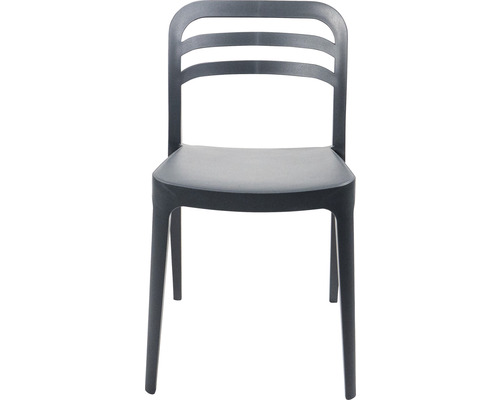 Stol med ryggstöd av plast