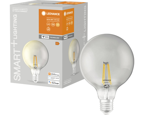 LEDVANCE Filament Globe lampa med E27 sockel och förpackning