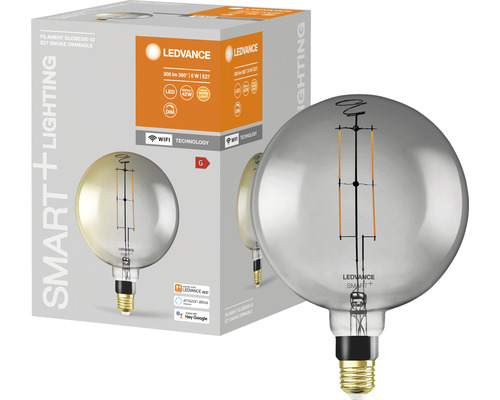 Ledvance Globe 200 E27 glödlampa med glödtråd och förpackning