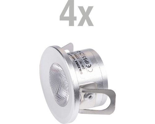 Fyra markinfällda spotlights