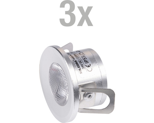 Tre markinfällda strålkastare för utomhusbruk