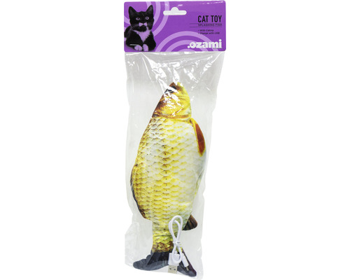 Kattleksak OZAMI sprattlande fisk 30cm gräskarp Kattleksak OZAMI sprattlande fisk 30cm gräskarp