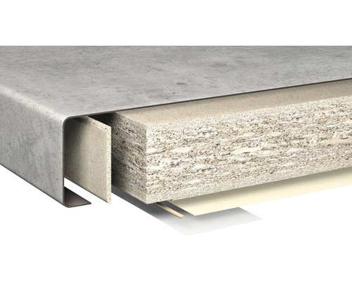 Arbetsbänk med trästruktur i tvärsnitt