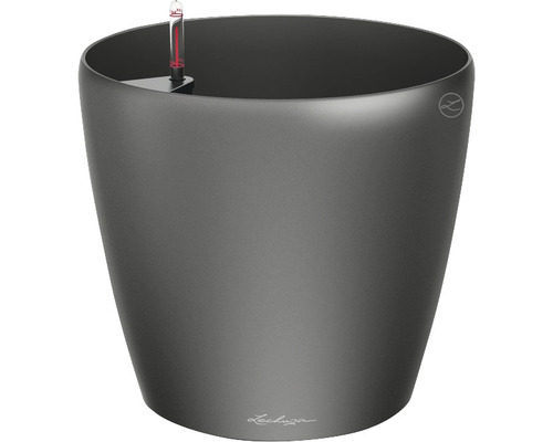 Självvattnande blomkruka LECHUZA Classico Premium plast Ø60x55,5cm antracit inkl. substrat Lechuza Classico kruka med vattennivåindikator