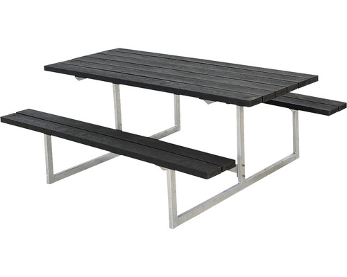 Picknickbord PLUS Basic RePlast/stål 177cm svart